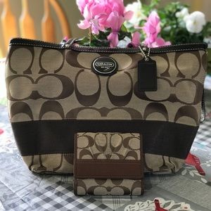 Coach signature bag & wallet